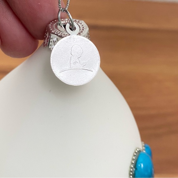 ST. JUDE Research Hospital Handblown Glass Faux Turquoise Christmas Ornament - Picture 11 of 12